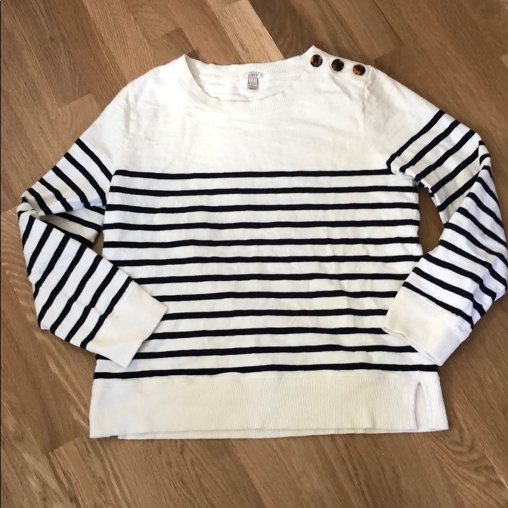 J. Crew Striped Sweatshirt Medium EUC
